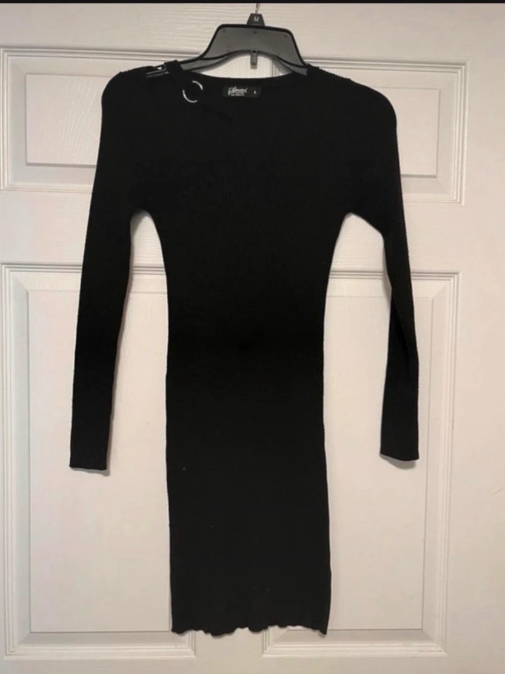 Slim Ribbed Black Long-Sleeve Dress by Altar'd State